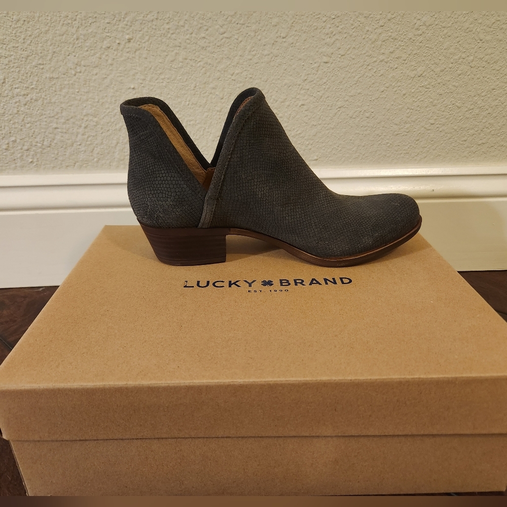 Lucky Brand Suede Ankle Booties
